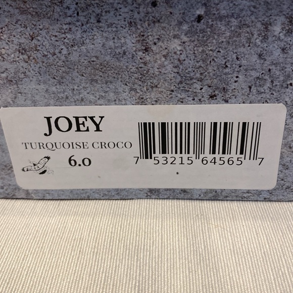 Freebird by Steven Joey Turquoise Croco Boots Size 6 LIKE NEW - Picture 11 of 12